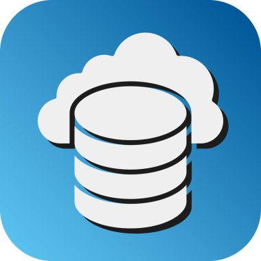 Kişisel ve ticari kullanım için Bulut Depolama Vektörü Gradyan Arkaplan Simgesi