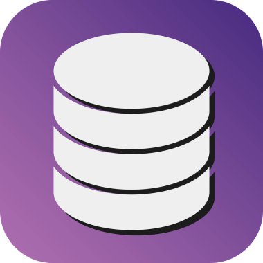 Kişisel ve Ticari Kullanım için Veritabanı Vektörü Glyph Gradyan Arkaplan Simgesi