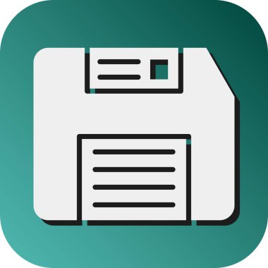Kişisel ve ticari kullanım için Diskette Vektör Gradyan Arkaplan Simgesi