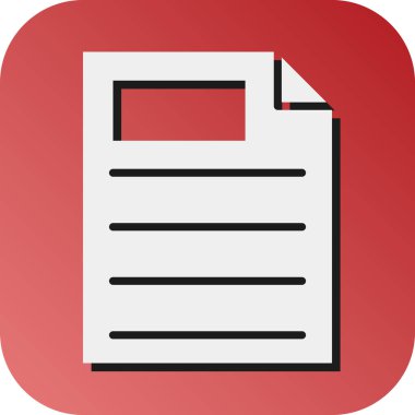 Kişisel ve Ticari Kullanım için Dosya Vektörü Glyph Gradyan Arkaplan Simgesi