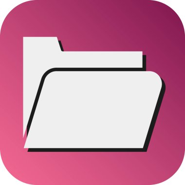 Kişisel ve Ticari Kullanım için Dosya Dizin Vektörü Glyph Gradyan Arkaplan Simgesi