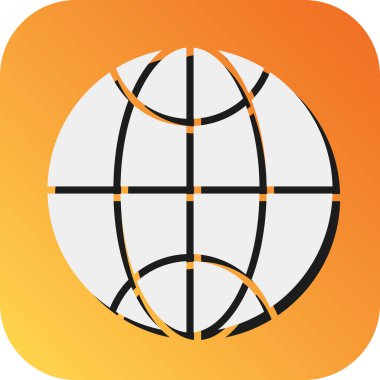 Kişisel ve Ticari Kullanım İçin İnternet Vektörü Glyph Gradyan Arkaplan Simgesi