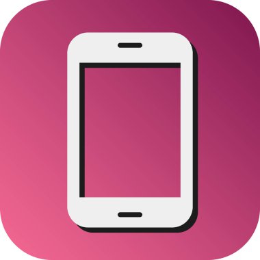 Kişisel ve Ticari Kullanım İçin Akıllı Telefon Vektörü Glyph Gradyan Arkaplan Simgesi