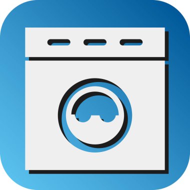 Kişisel ve ticari kullanım için Çamaşır Vektörü Glyph Gradyan Arkaplan Simgesi