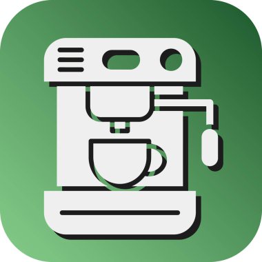 Kişisel ve ticari kullanım için Kahve Yapımcısı Vektör Gradyan Arkaplan Simgesi