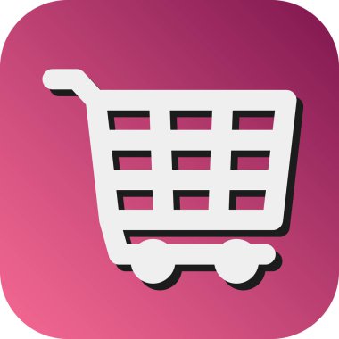Kişisel ve ticari kullanım için Cart Vektörü Glyph Gradyan Arkaplan Simgesi