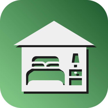 Kişisel ve ticari kullanım için Oda Vektörü Kabartma Gradyan Arkaplan Simgesi