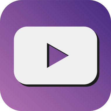 Kişisel ve ticari kullanım için Youtube Vektör Gradyan Arkaplan Simgesi
