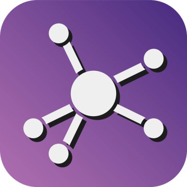 Kişisel ve Ticari Kullanım için Ağ Vektörü Glyph Gradyan Arkaplan Simgesi