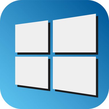 Kişisel ve Ticari Kullanım için Windows Vektörü Gradyan Arkaplan Simgesi