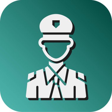 Kişisel ve Ticari Kullanım İçin Ordu Vektörü Glyph Gradyan Arkaplan Simgesi