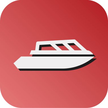 Yat Vektörü Glyph Gradyan Arkaplan Simgesi Kişisel ve Ticari Kullanım İçin