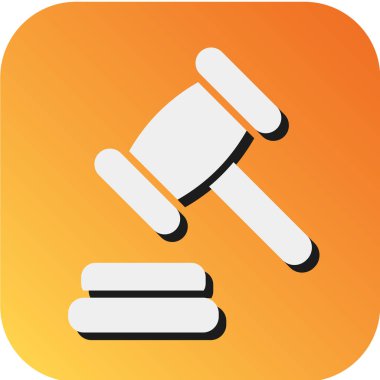 Kişisel ve Ticari Kullanım İçin Yasal Vektör Glyph Gradyan Arkaplan Simgesi