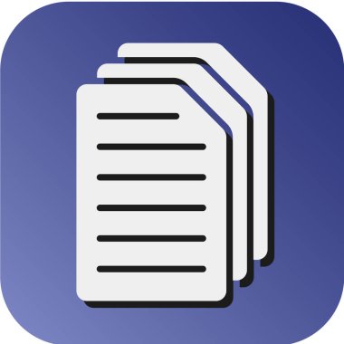 Kişisel ve Ticari Kullanım İçin Belge Vektörü Glyph Gradyan Arkaplan Simgesi