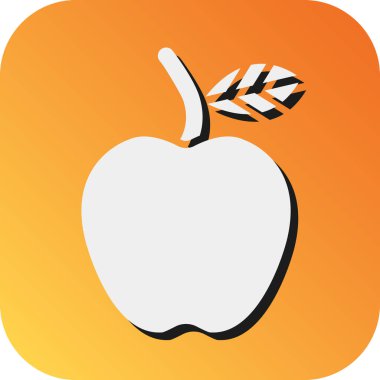 Kişisel ve Ticari Kullanım İçin Apple Vektörü Glyph Gradyan Arkaplan Simgesi