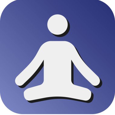 Kişisel ve ticari kullanım için Yoga Vektörü Glyph Gradyan Arkaplan Simgesi