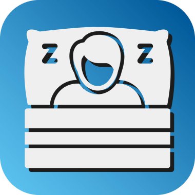 Kişisel ve ticari kullanım için Uyku Vektörü Kabartma Gradyan Arkaplan Simgesi