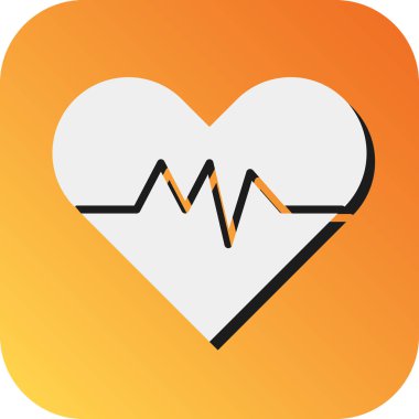 Kişisel ve ticari kullanım için Kalp Hızı Vektörü Glyph Gradyan Arkaplan Simgesi