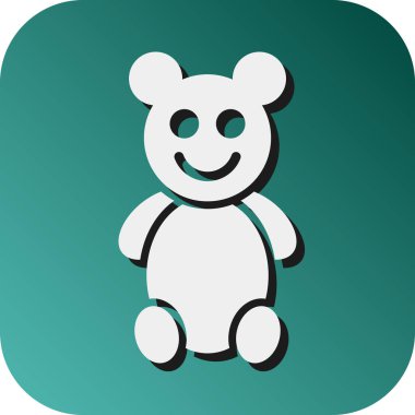 Kişisel ve ticari kullanım için Teddy Bear Vektör Gradyan Arkaplan Simgesi