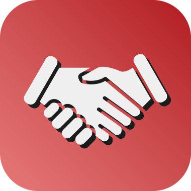 Kişisel ve Ticari Kullanım İçin Ortaklık Tokalaşma Vektörü Gradyan Arkaplan Simgesi