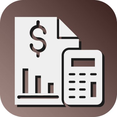 Kişisel ve Ticari Kullanım İçin Muhasebe Vektörü Glyph Gradyan Arkaplan Simgesi