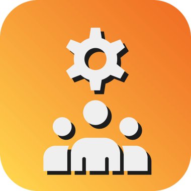 Kişisel ve ticari kullanım için Yönetim Vektörü Glyph Gradyan Arkaplan Simgesi