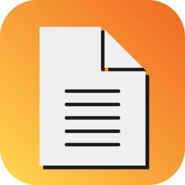 Kişisel ve Ticari Kullanım için Belge Vektörü Glyph Gradyan Arkaplan Simgesi