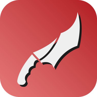 Hançer Vektörü Glyph Gradyan Kişisel ve Ticari Kullanım Simgesi