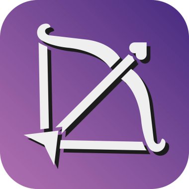 Kişisel ve ticari kullanım için Yay ve Ok Vektör Gradyan Arkaplan Simgesi