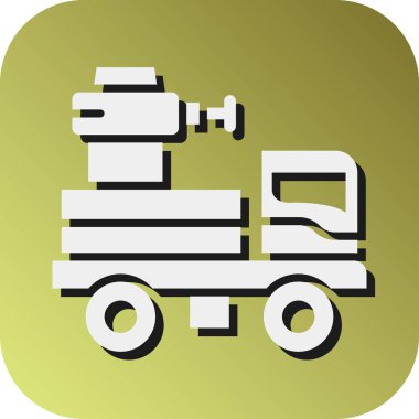 Kişisel ve Ticari Kullanım İçin Zırhlı Araç Vektörü Gradyan Arkaplan Simgesi