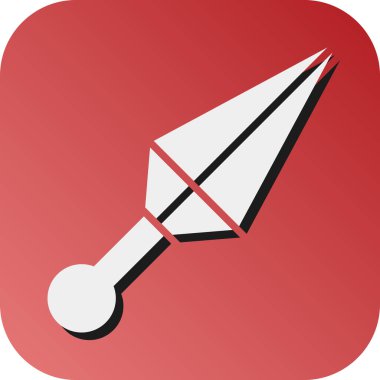 Kişisel ve ticari kullanım için Kunai Vektör Glyph Gradyan Arkaplan Simgesi
