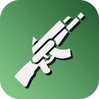 Kişisel ve Ticari Kullanım için Saldırı Tüfeği Vektör Gradyan Arkaplan Simgesi