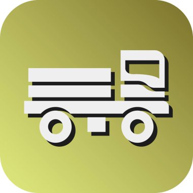 Kişisel ve ticari kullanım için Kamyon Vektörü Glyph Gradyan Arkaplan Simgesi