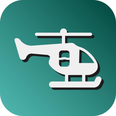 Kişisel ve Ticari Kullanım İçin Helikopter Vektörü Gradyan Arkaplan Simgesi