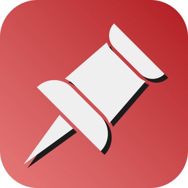 Kişisel ve ticari kullanım için Pin Vektörü Glyph Gradyan Arkaplan Simgesi