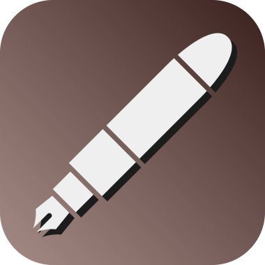 Kişisel ve ticari kullanım için Dolma Kalemi Vektörü Gradyan Arkaplan Simgesi