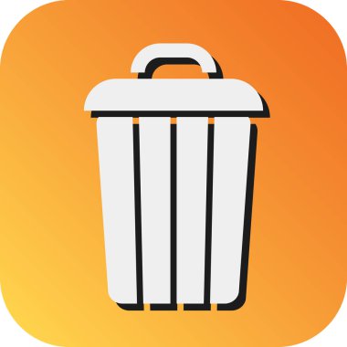 Kişisel ve ticari kullanım için Çöp Vektörü Glyph Gradyan Arkaplan Simgesi