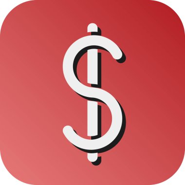 Kişisel ve ticari kullanım için Dolar Sembol Vektörü Gradyan Arkaplan Simgesi Simgesi