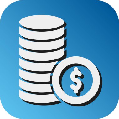 Kişisel ve Ticari Kullanım İçin Para Yığını Vektör Gradyan Arkaplan Simgesi