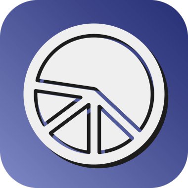 Kişisel ve ticari kullanım için Pasta Çizelgesi Vektörü Gradyan Arkaplan Simgesi