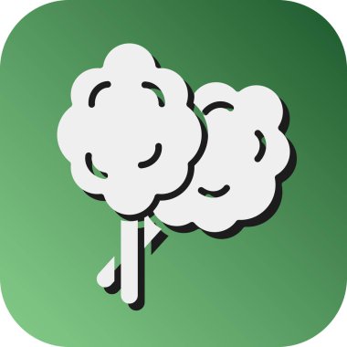 Kişisel ve Ticari Kullanım İçin Pamuk Şeker Vektörü Gradyan Arkaplan Simgesi