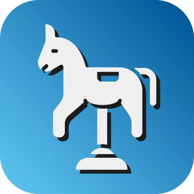 Kişisel ve ticari kullanım için At Vektörü Glyph Gradyan Arkaplan Simgesi