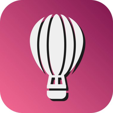 Kişisel ve ticari kullanım için Sıcak Hava Balonu Vektör Gradyan Arkaplan Simgesi