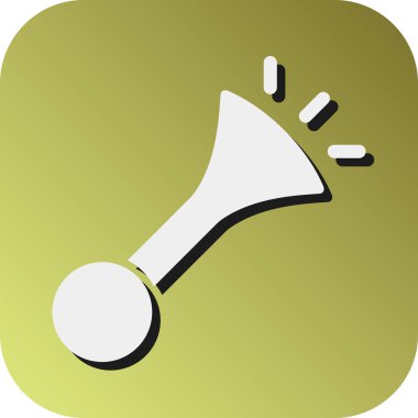 Kişisel ve ticari kullanım için Horn Vektörü Glyph Gradyan Arkaplan Simgesi