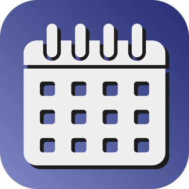 Kişisel ve ticari kullanım için Takvim Vektörü Glyph Gradyan Arkaplan Simgesi