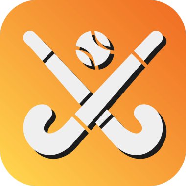 Kişisel ve Ticari Kullanım İçin Hokey Vektörü Glyph Gradyan Arkaplan Simgesi