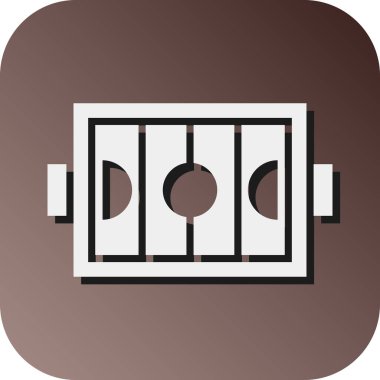 Kişisel ve ticari kullanım için hokey alanı vektörü Glyph Gradyan Arkaplan Simgesi