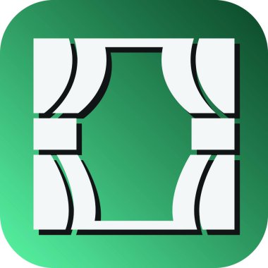 Kişisel ve Ticari Kullanım için Tiyatro Vektörü Glyph Gradyan Arkaplan Simgesi