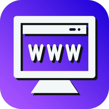 Kişisel ve Ticari Kullanım İçin Web Sitesi Vektörü Glyph Gradyan Arkaplan Simgesi