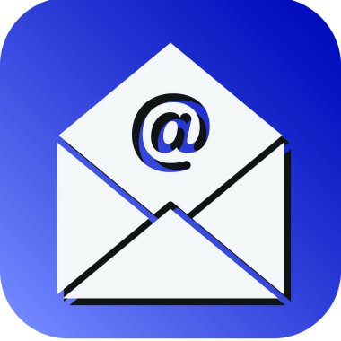 Kişisel ve Ticari Kullanım için E- posta Vektörü Glyph Gradyan Arkaplan Simgesi